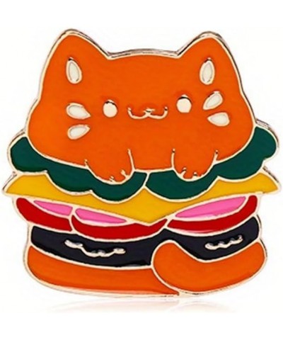 Cute Cat Brooch Pin, Cute meme Cat Cartoon Brooch Pins Enamel Brooches Lapel Pins Badge Women Clothing Bag Decor Burger Cat $...