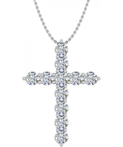 1/2 to 1 Carat Diamond Cross Pendant Necklace in 14K Gold (With Silver Chain) White Gold 1.0 carats $134.30 Necklaces