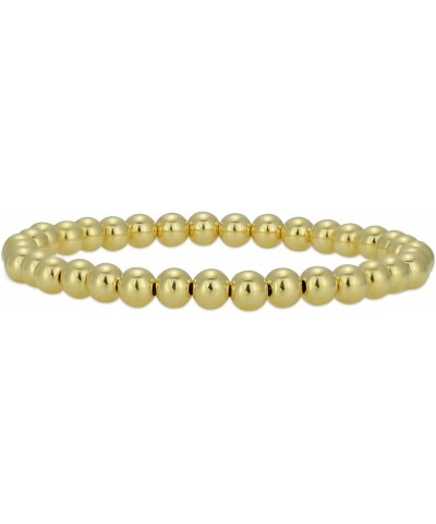 14kt Gold Filled Bracelet, 5mm Beads, Stretch and Stackable, Hand Made in USA 8.0 Inches $20.62 Bracelets