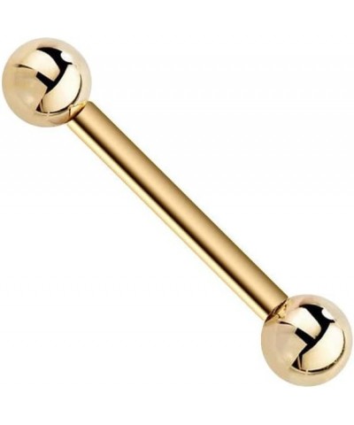 14K Gold Straight Barbell | USA Made Gold - Cartilage Earring 1/4" 18G 14K Yellow Gold $85.00 Body Jewelry