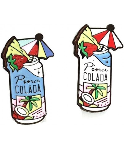 2 Pcs Fashion Cocktail Brooches For Women PINA COLADA Cartoon Beer Cocktail Cans Brooch Beverage Enamel Pin for Clothing Bags...
