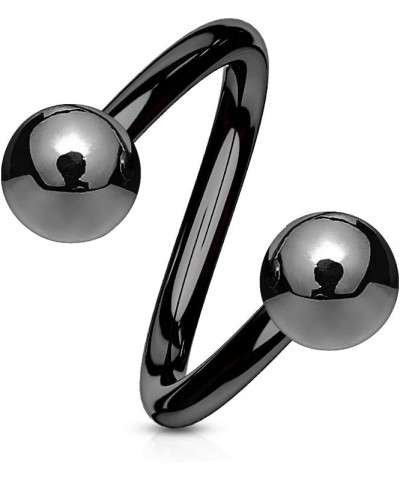 16 Gauge Twist Circulars 316L Surgical Steel (CHOOSE COLOR) Black $8.99 Body Jewelry