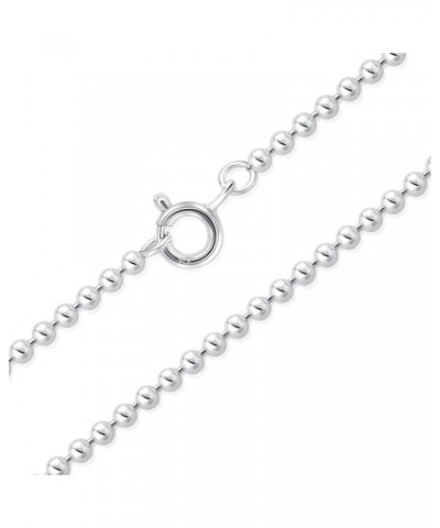 925 Sterling Silver Sturdy Ball Chain/Necklace - Spring Ring Clasp - Width: 2 mm - Length: 16," 18," 20," 22," 24" Inches 20 ...