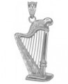.925 Sterling Silver Harp Pendant Necklace - Choose Chain Length, 16”-22” Pendant Only $17.00 Necklaces