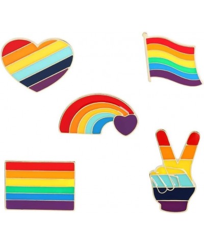 Cute Enamel Pin Set Lapel Pins Brooches Cartoon Brooch Badge Pins for Clothes Bags Backpack for Women Rainbow STY2 $8.25 Broo...