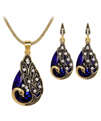 Earrings for Women Sale,Women's Earring Necklace Two Piece Set Earring Jewelry Necklace Summer Jewelry,Blue,A1369A $6.30 Jewe...