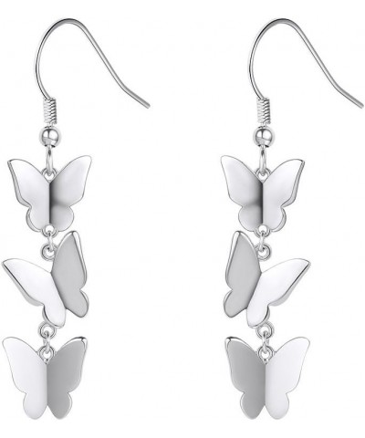 925 Silver Cute Pig/Panda Bear/Dog/Cat Earrings Stud Solid Sterling Jewelry " Kiss me Hug Me" 3D Kitten Earring 12.Butterfly ...
