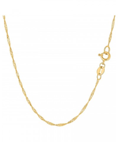 14k Yellow Gold Singapore Chain Necklace, 1.5mm $59.10 Others