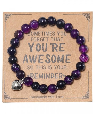 Natural Stone Inspirational Bracelet Unique Sometimes You Forget that You Are Awesome Bracelet Birthday Christmas Healing Str...